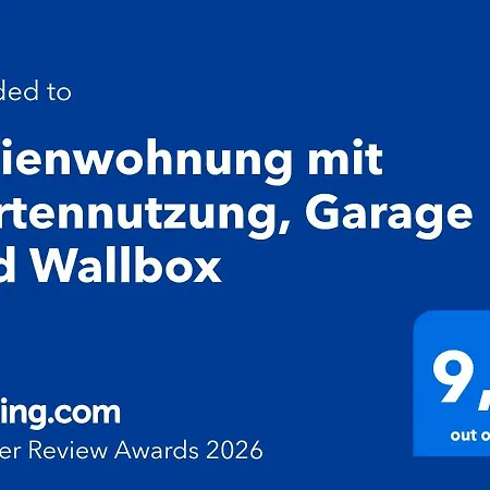 Mit Gartennutzung, Garage Und Wallbox Apartamento